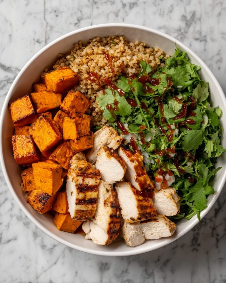 BBQ Chicken & Roasted Sweet Potato Bowls Recipe