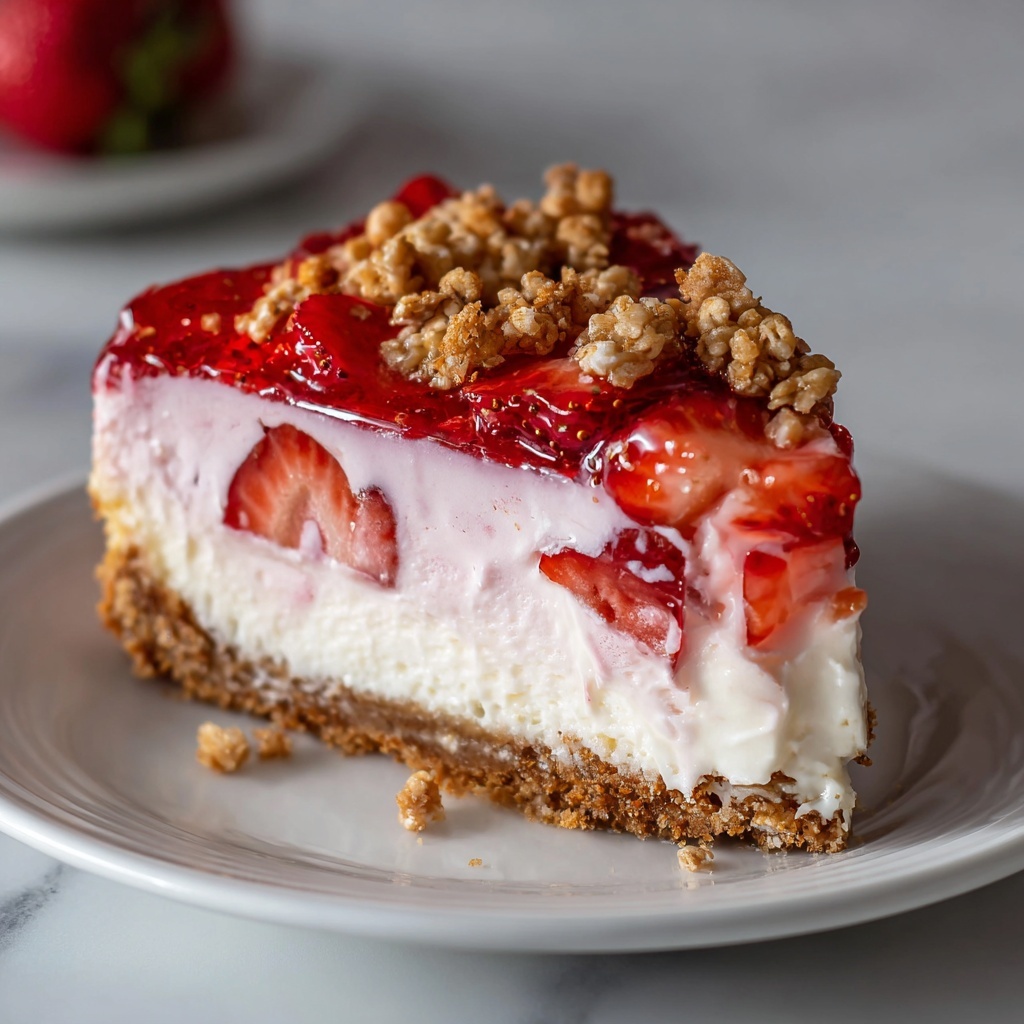 Strawberry Crunch Cheesecake Recipe - Recipe Image