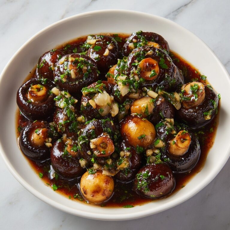 Balsamic Soy Roasted Garlic Mushrooms Recipe