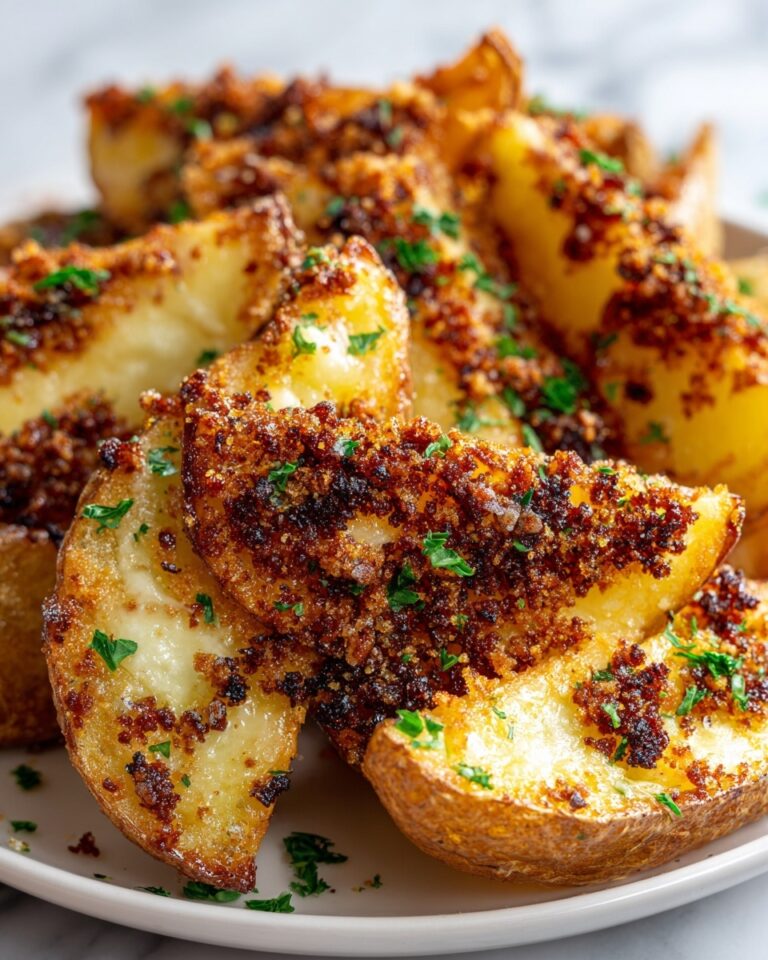 Baked Garlic Parmesan Potato Wedges Recipe
