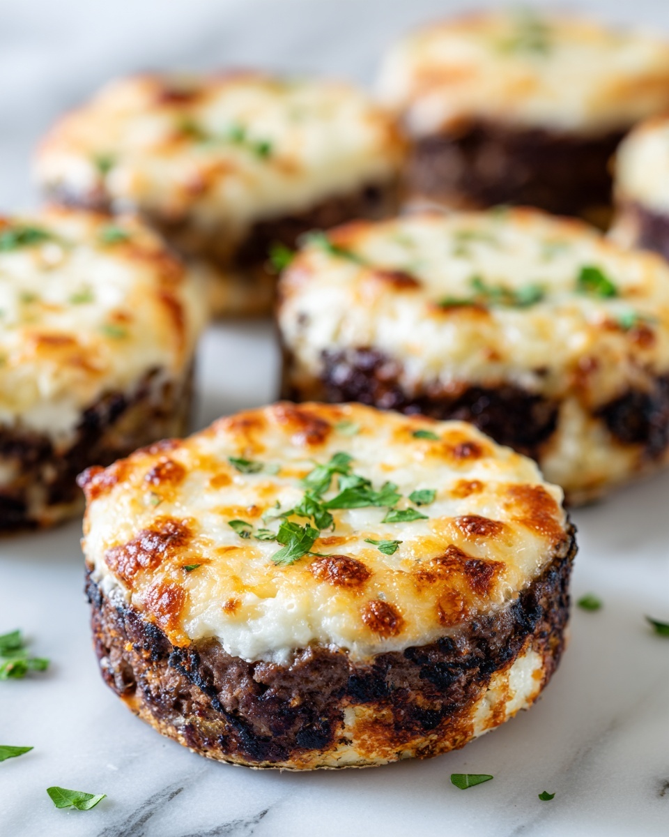 Garlic Parmesan Beef Chops with Cheesy Scalloped Potatoes Recipe - Recipe Image