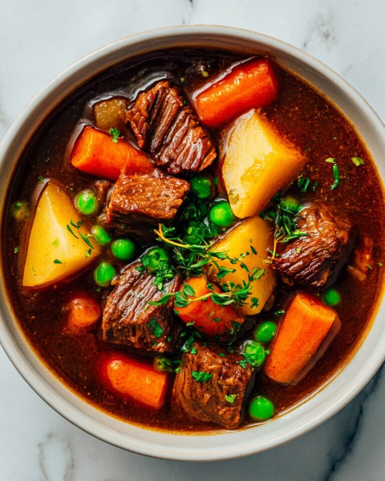 Hearty Beef Stew with Vegetables and Red Wine Recipe