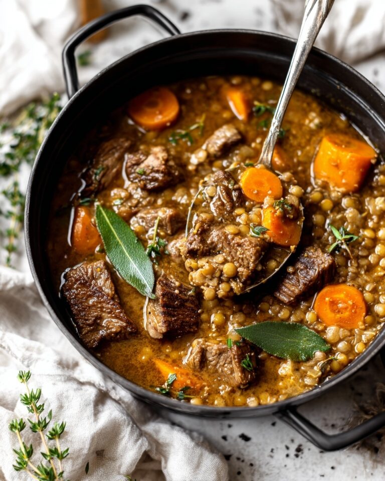 Moroccan-Spiced Beef and Lentil Stew Recipe
