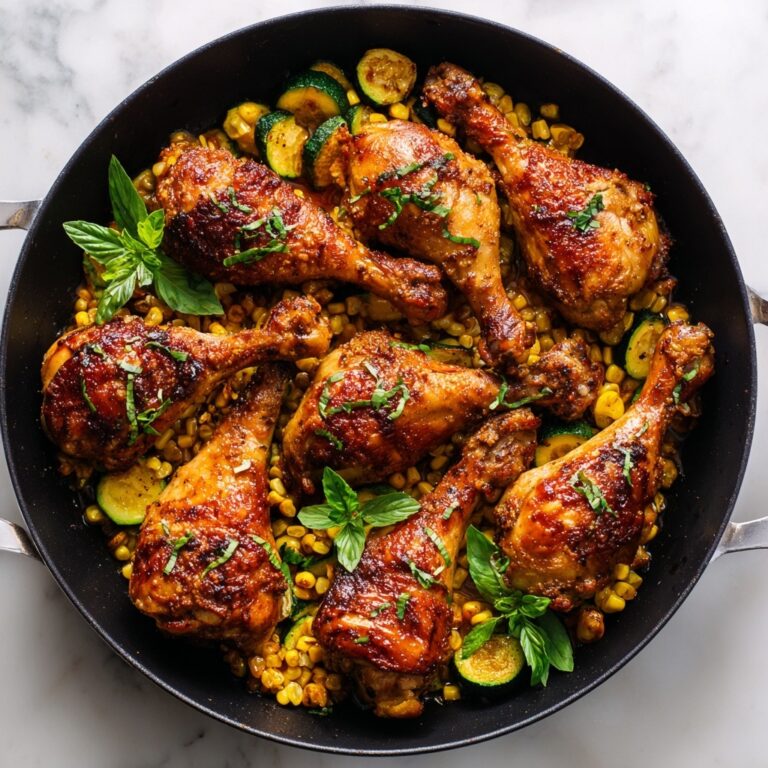 Garlic Butter Chicken with Zucchini and Corn Recipe