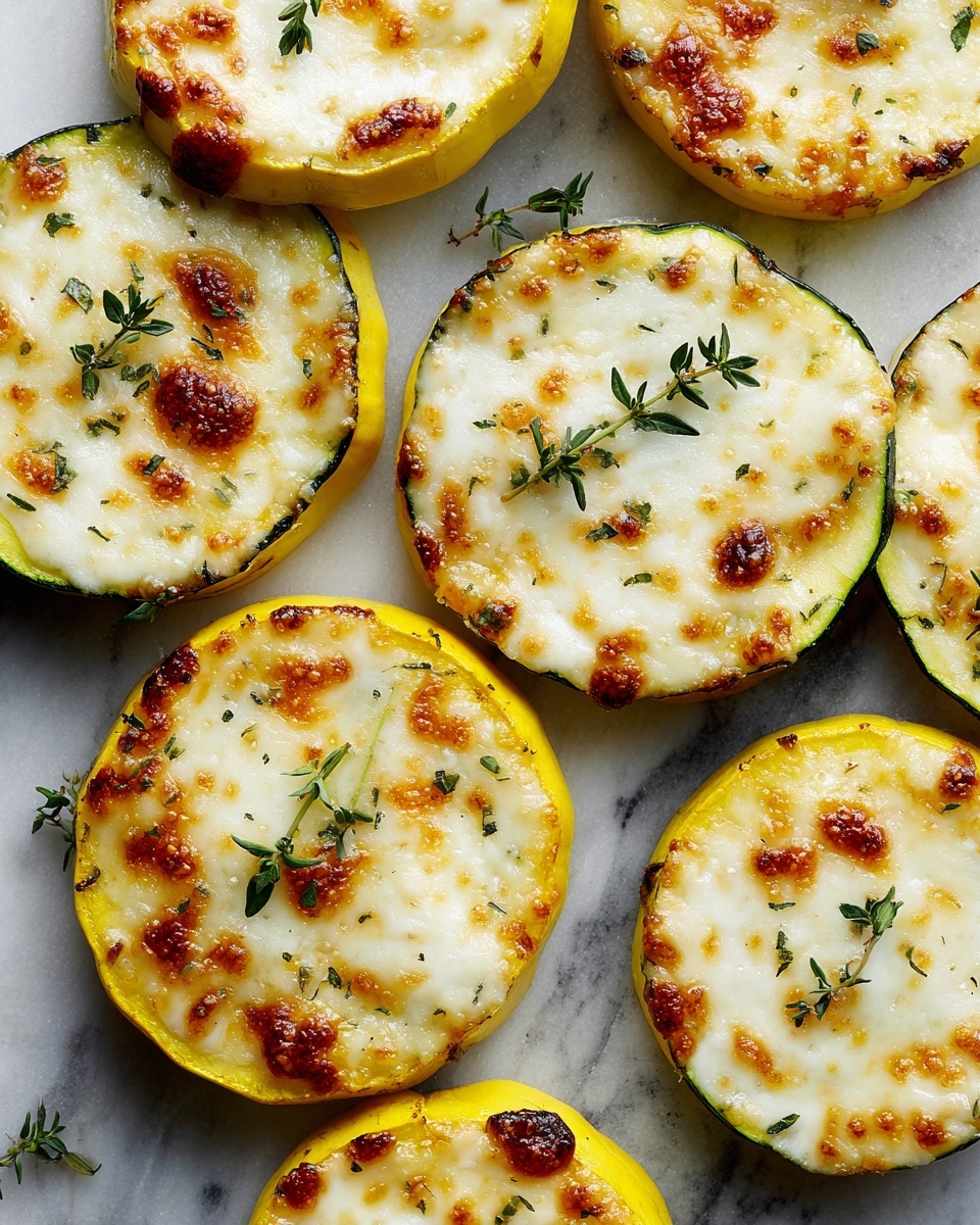 Cheesy Baked Squash Rounds Recipe - Recipe Image