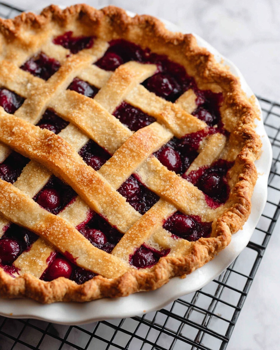 Plum Lattice Pie Recipe - Recipe Image