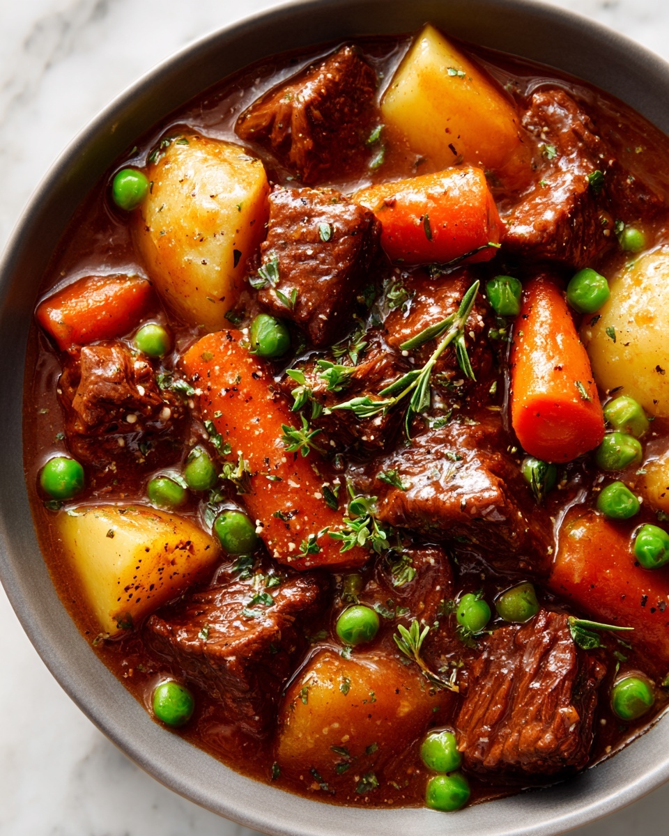 Hearty Beef Stew with Vegetables and Red Wine Recipe - Recipe Image