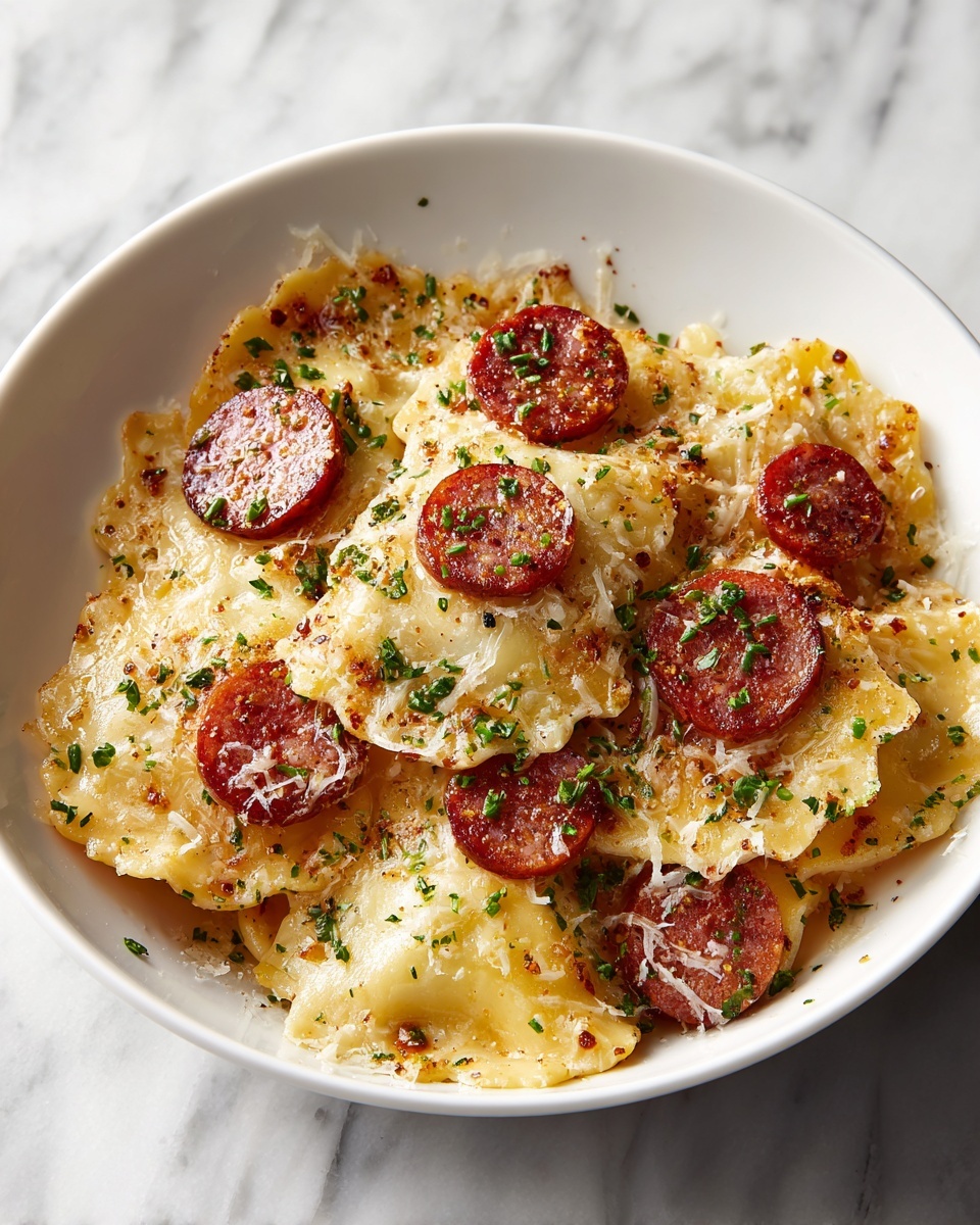 Crockpot Pierogi Casserole with Kielbasa Recipe - Recipe Image