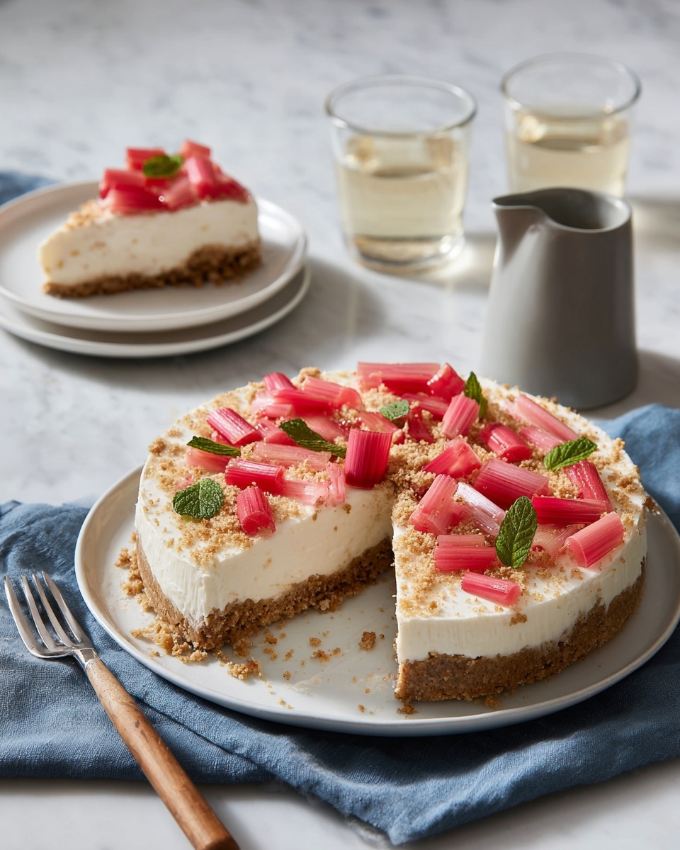 Rhubarb Cheesecake Recipe - Recipe Image