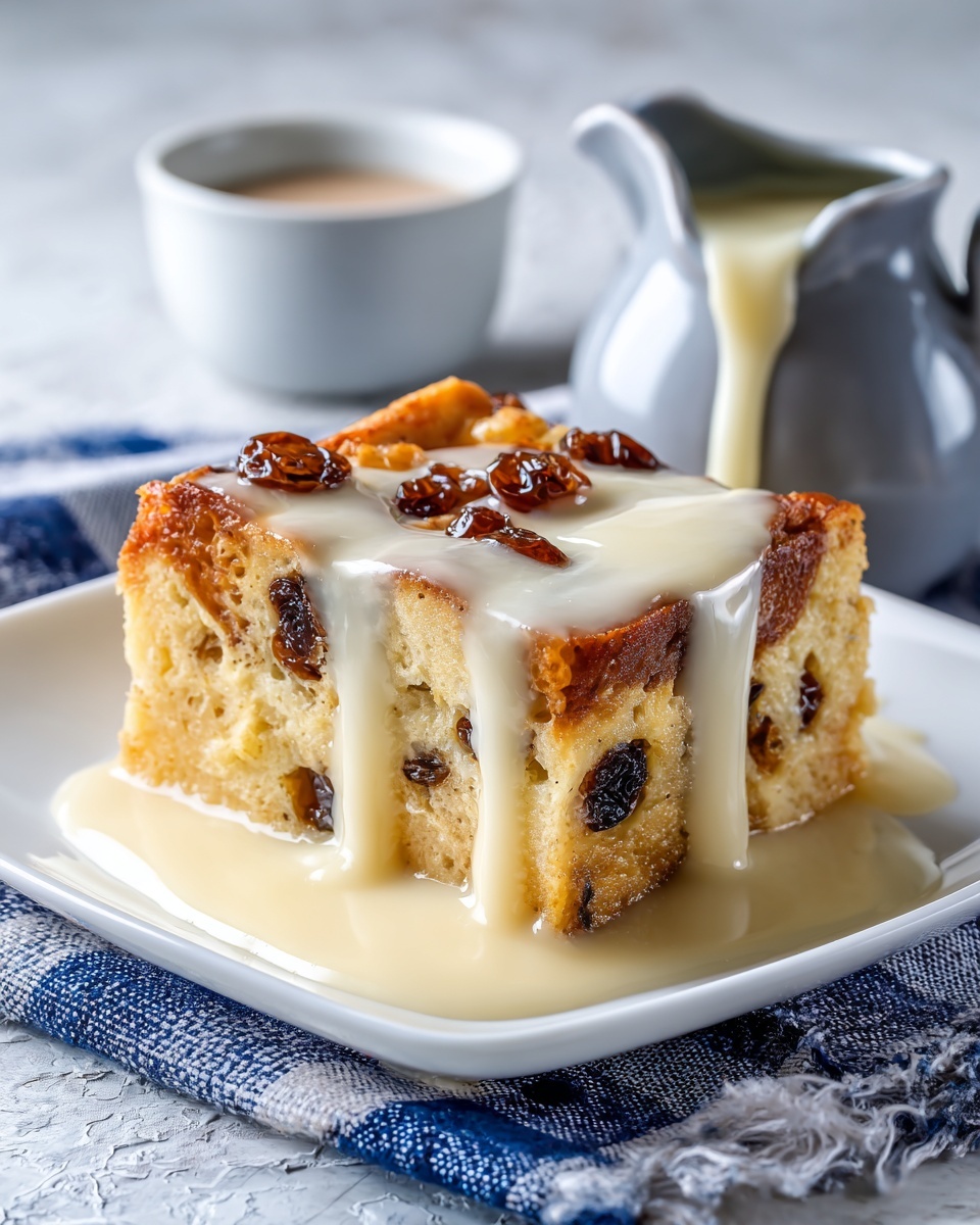 Bread Pudding with Vanilla Sauce Recipe - Recipe Image