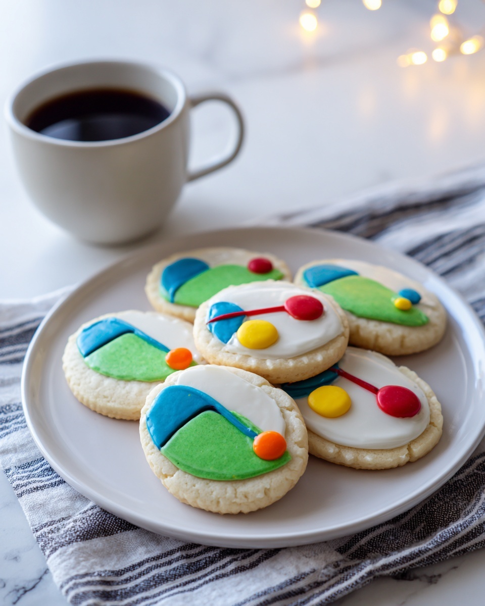 Christmas Lights Royal Icing Sugar Cookies Recipe - Recipe Image