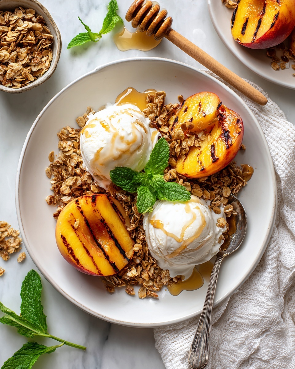 Grilled Peach Sundaes Recipe - Recipe Image