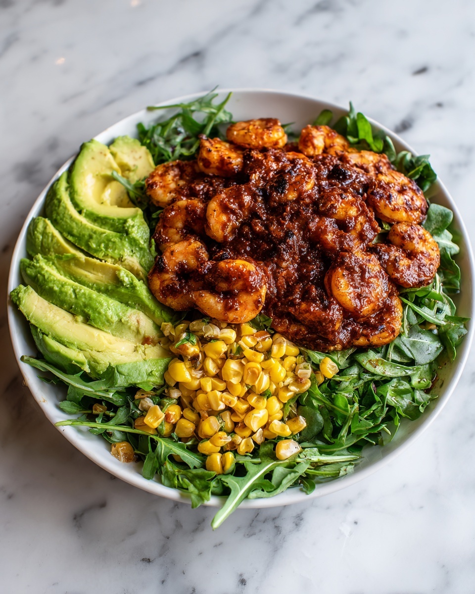 Hot Honey Blackened Shrimp Caesar Salad Recipe - Recipe Image