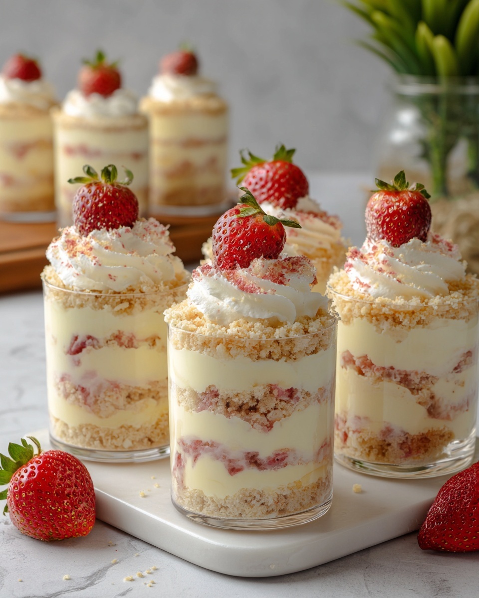 Strawberry Shortcake Cheesecake Cups Recipe - Recipe Image