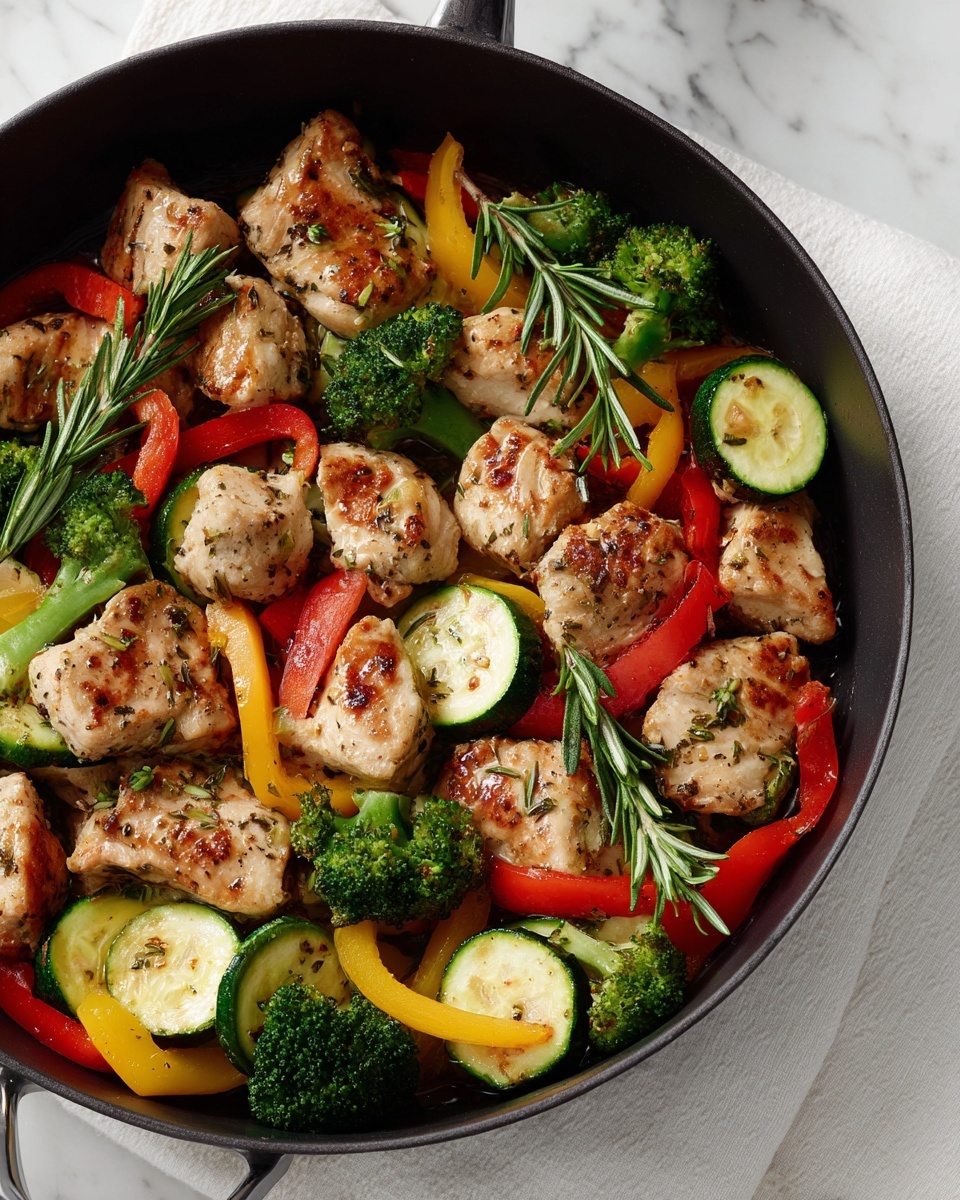 One-Pot Chicken and Vegetables Skillet Recipe - Recipe Image