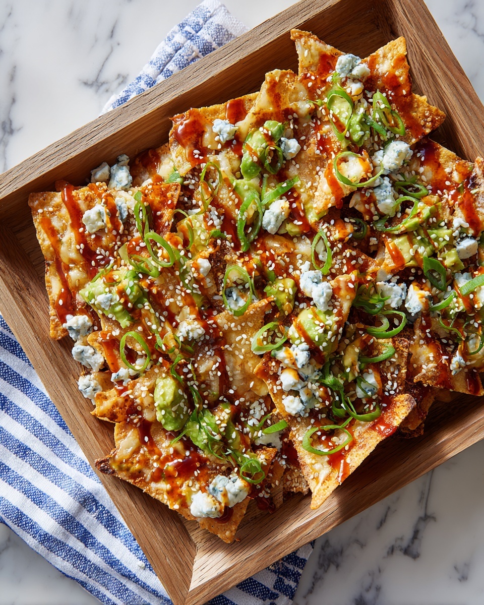 Crab Rangoon Wonton Nachos Recipe - Recipe Image