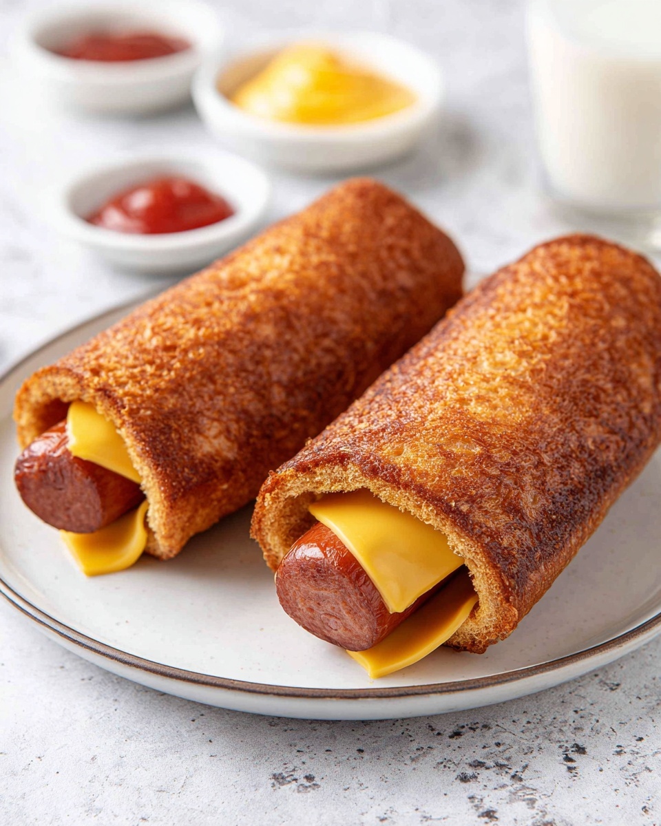 Air Fryer Grilled Cheese Hot Dogs Recipe - Recipe Image