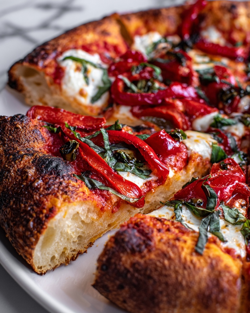 Calabrian Chili Roasted Red Pepper Pizza Recipe - Recipe Image