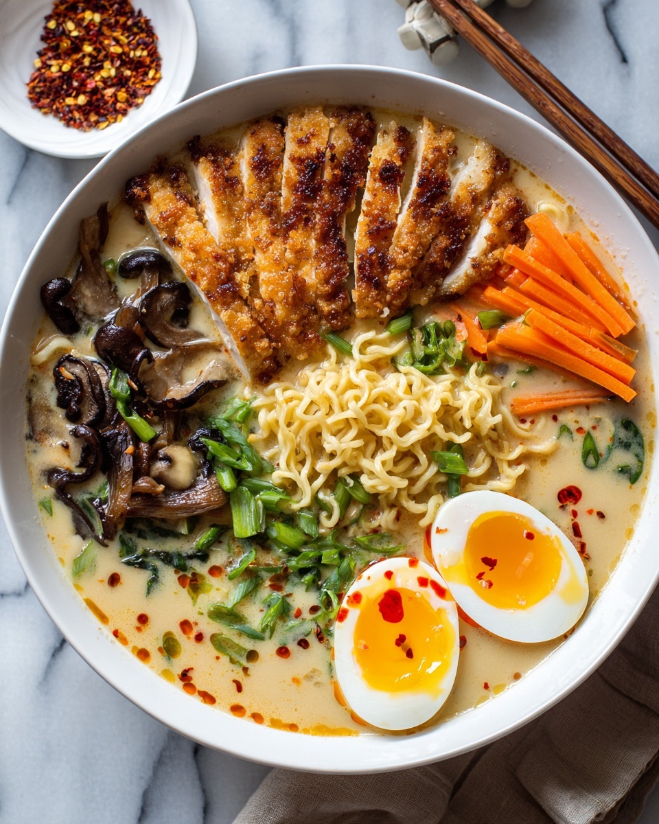 Miso Ramen with Chicken Katsu Recipe - Recipe Image