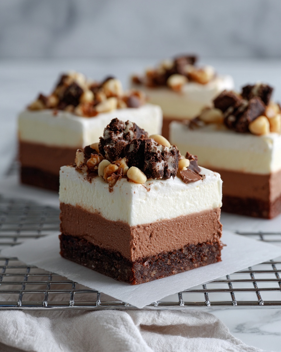 No-Bake Chocolate Mousse Bars Recipe - Recipe Image