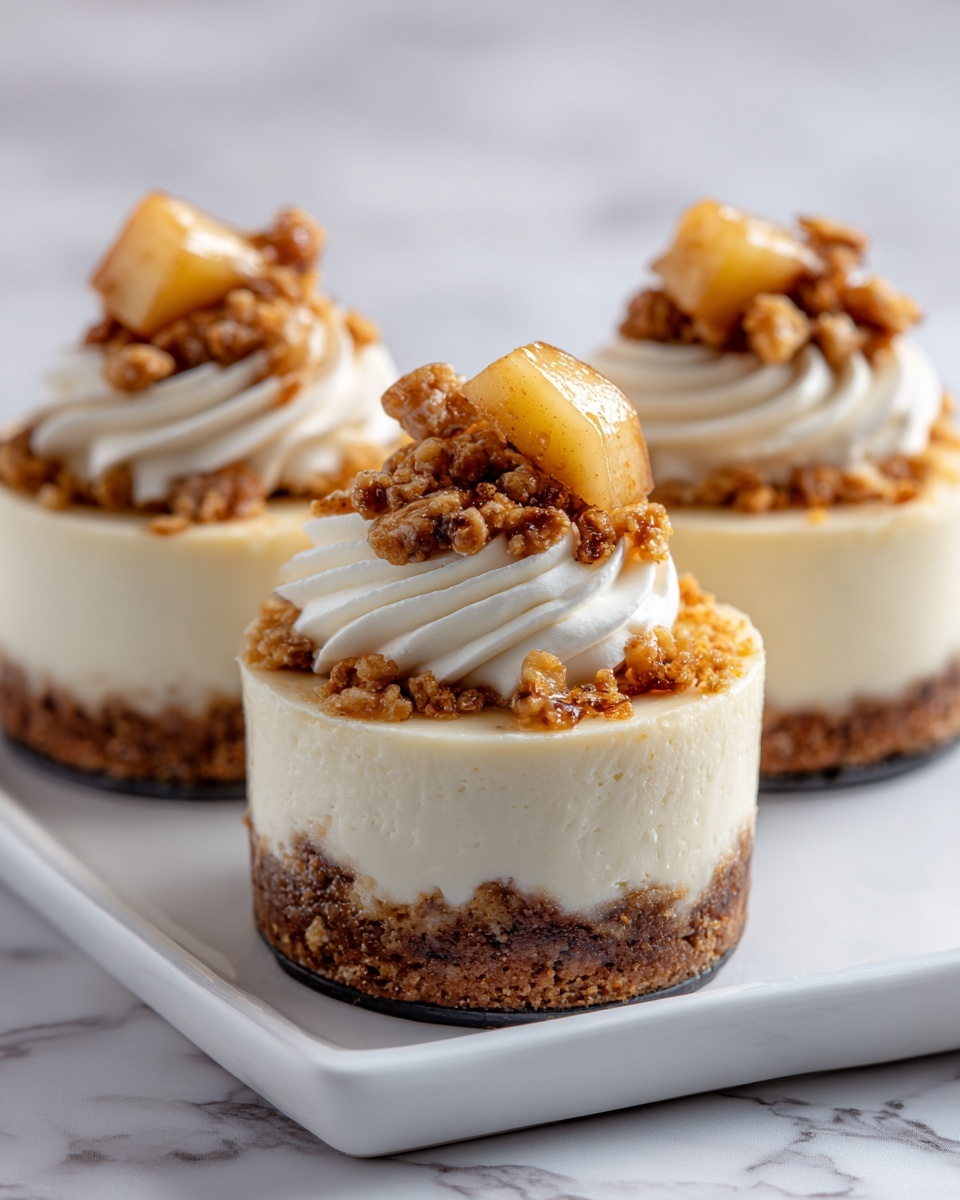 Apple Crisp Mini Cheesecakes Recipe - Recipe Image