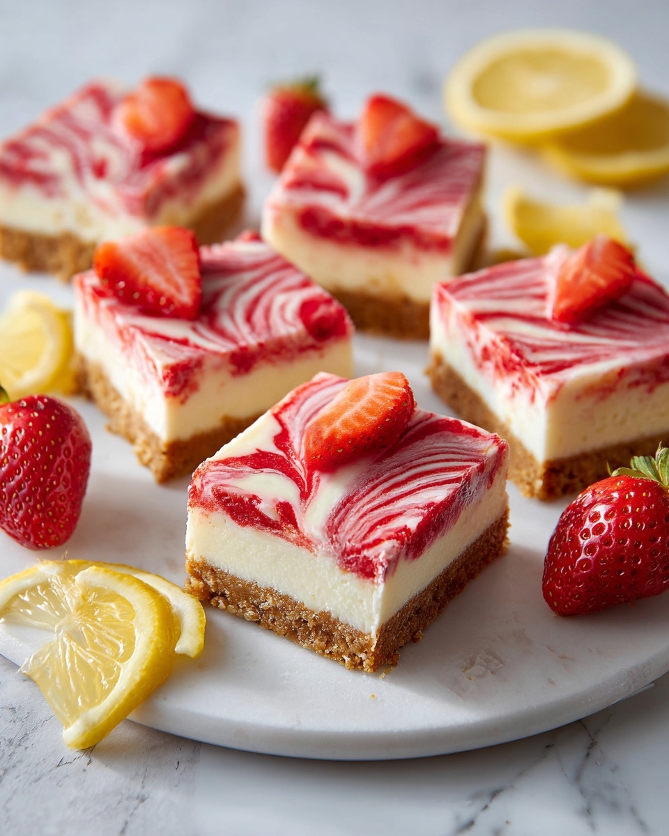 Strawberry Lemon Cheesecake Bars Recipe - Recipe Image