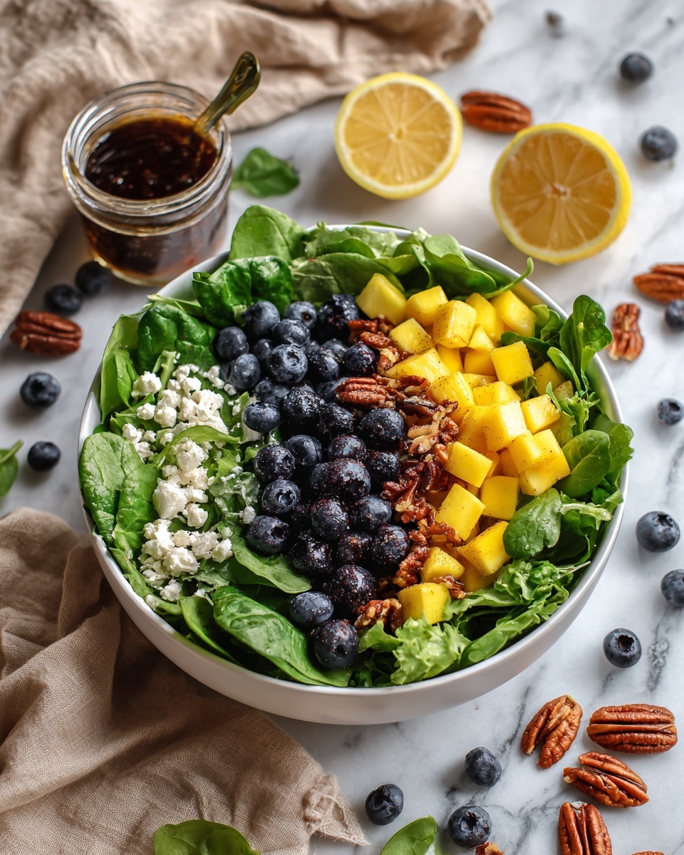 Mango Blueberry and Spinach Salad Recipe - Recipe Image