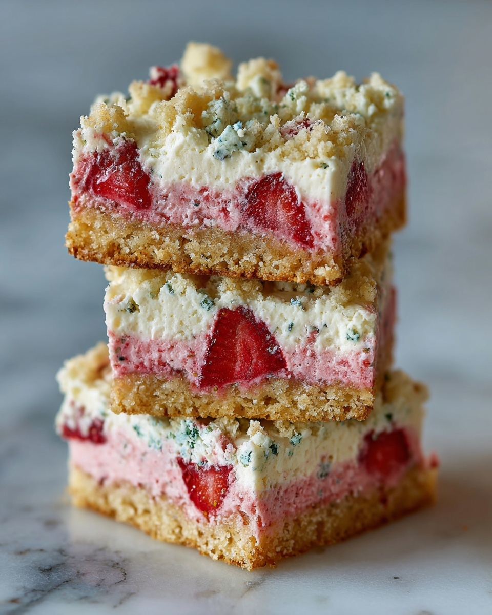 Strawberry Lime White Chocolate Gooey Bars Recipe - Recipe Image