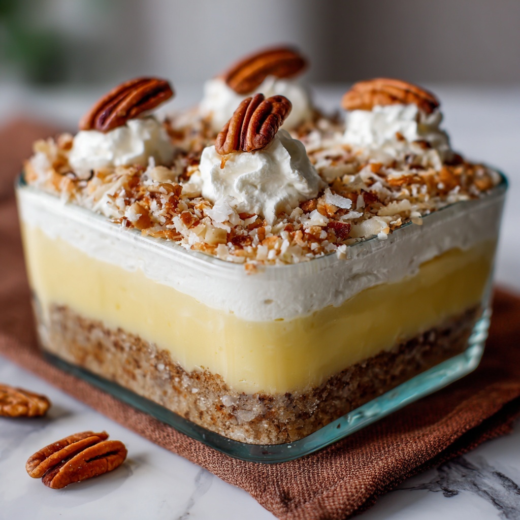 Coconut Cream Layered Dessert Recipe - Recipe Image