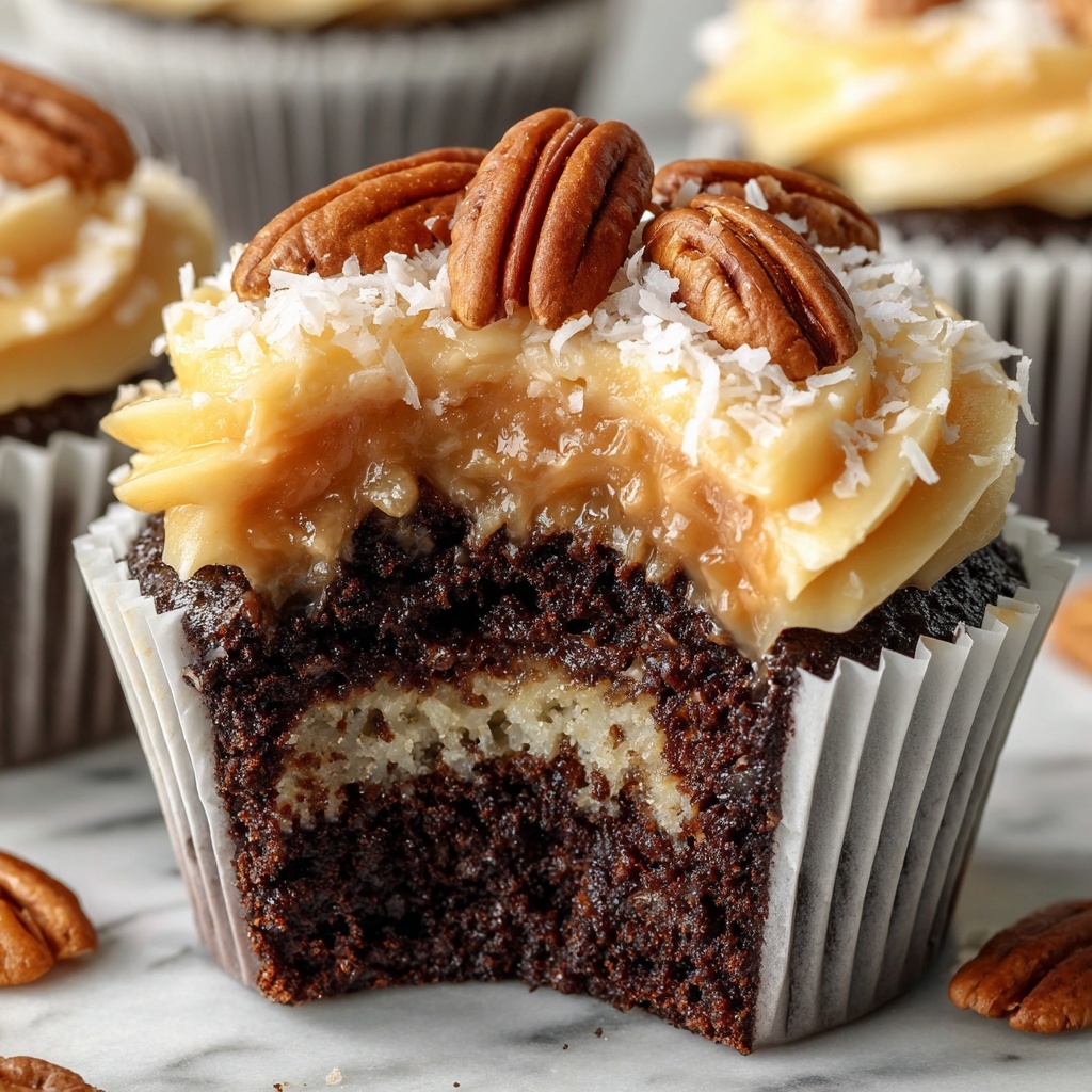 German Chocolate Cupcakes Recipe - Recipe Image