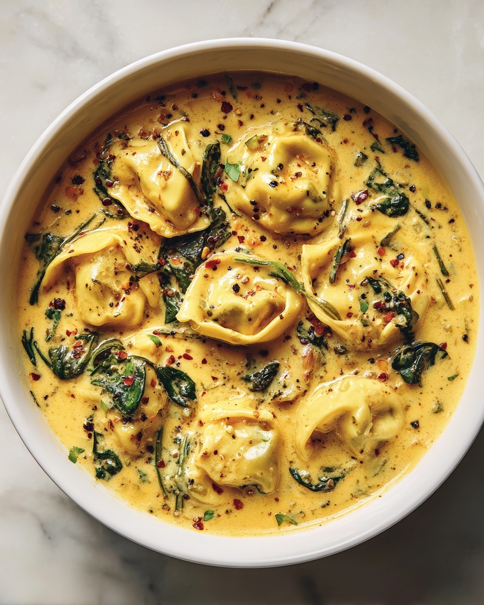 Creamy Spinach Tortellini Soup Recipe - Recipe Image