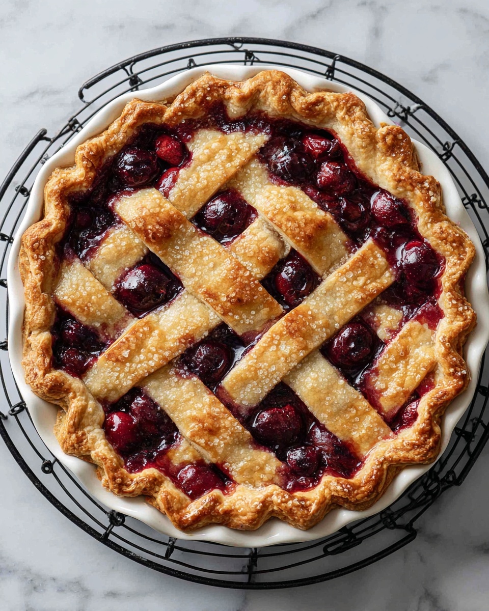 Plum Lattice Pie Recipe - Recipe Image