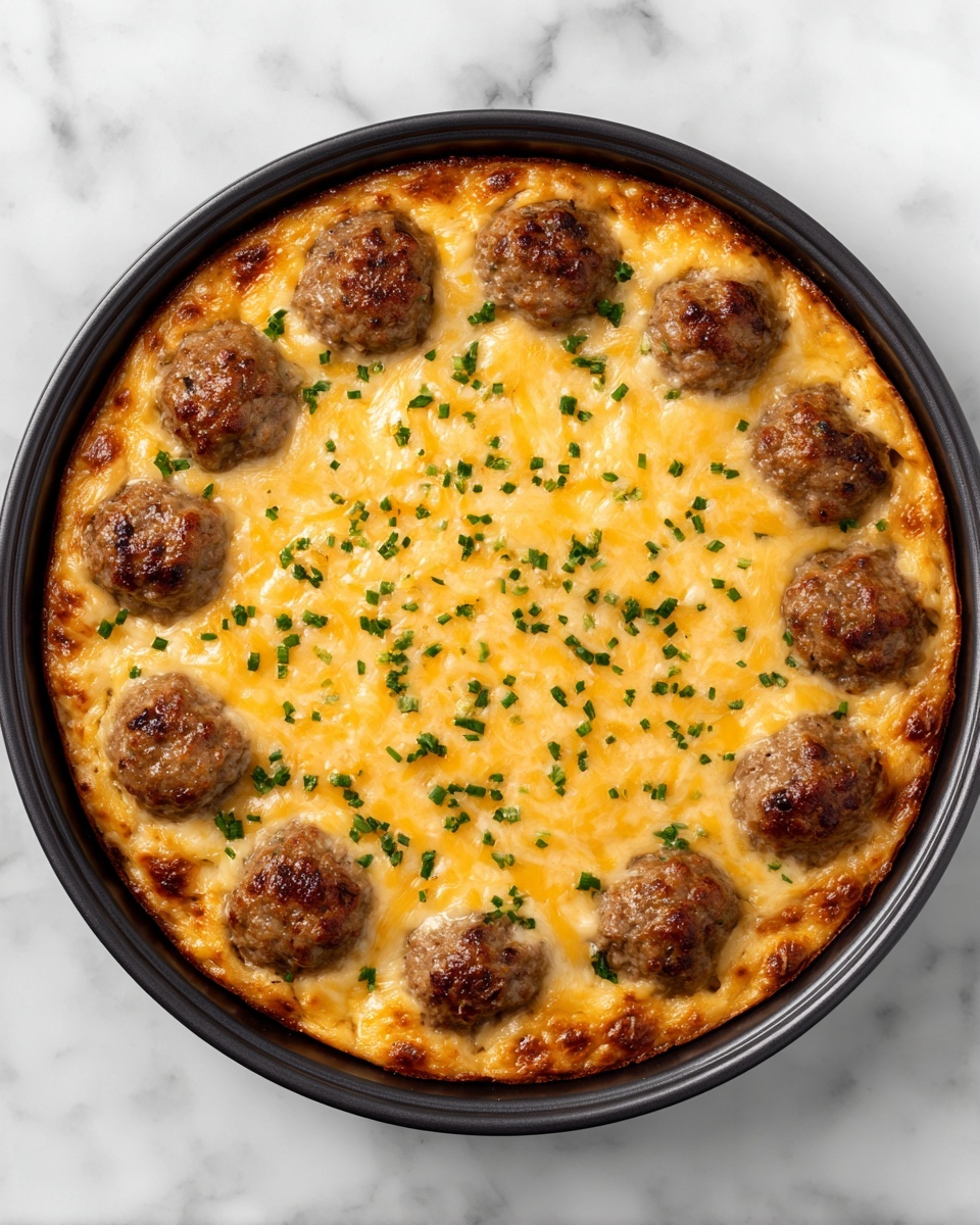Cheesy Potato Meatball Casserole Recipe - Recipe Image