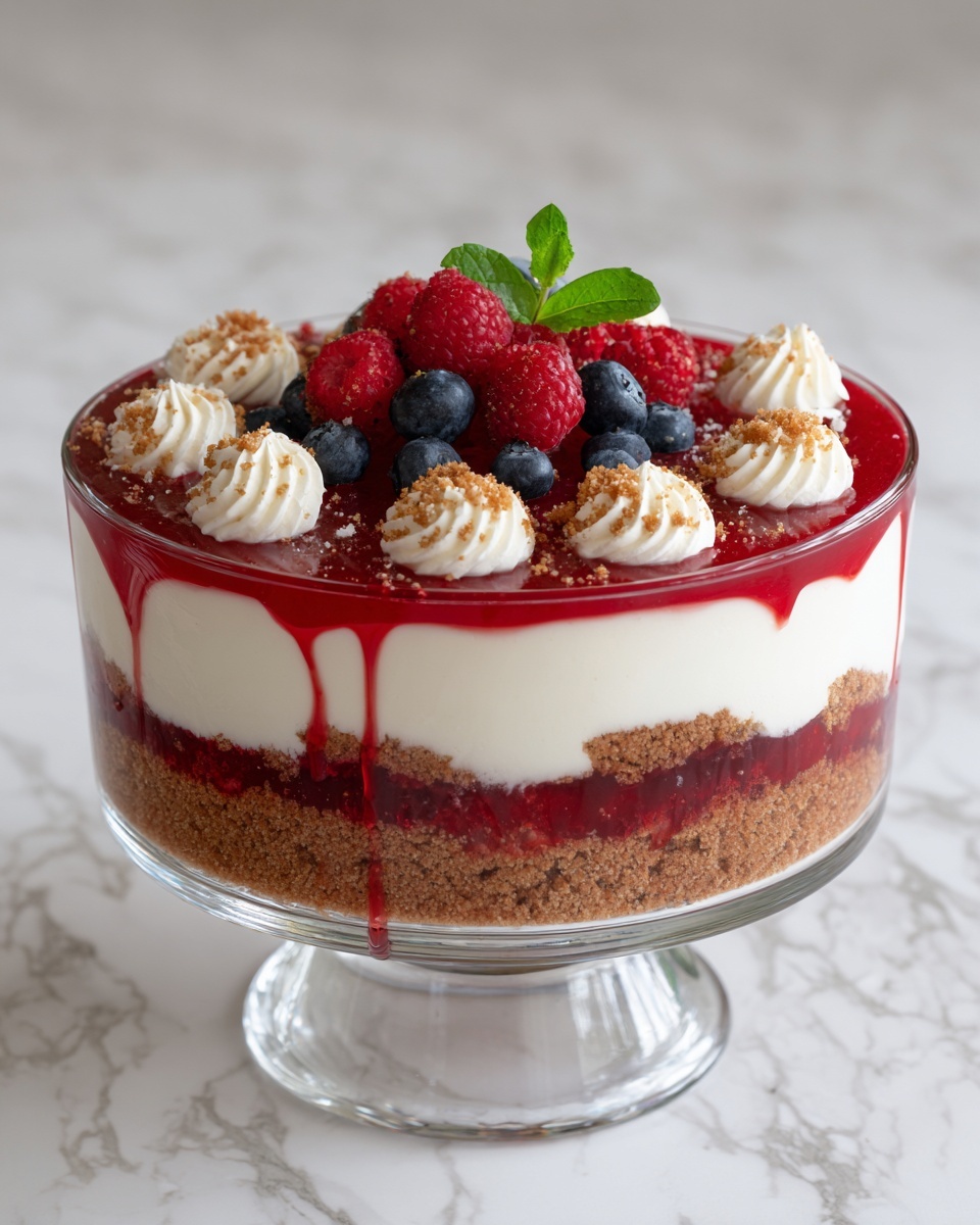 Red Velvet Trifle with White Chocolate Pudding and Mixed Berries Recipe - Recipe Image