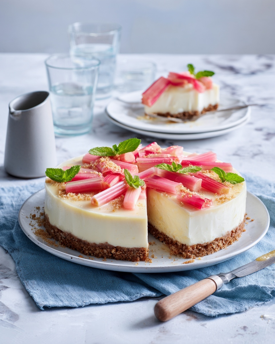 Rhubarb Cheesecake Recipe - Recipe Image