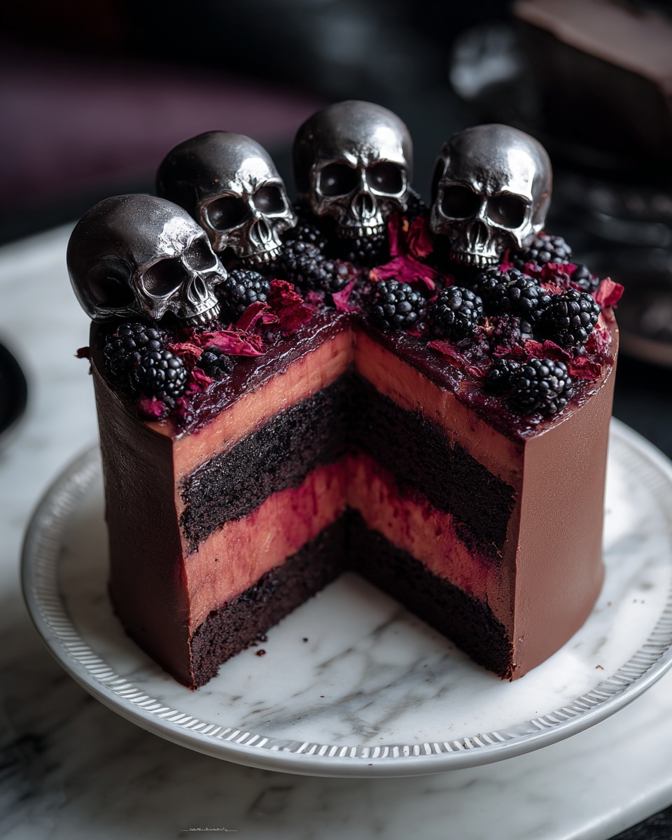 Spooky Black Velvet Halloween Cake Recipe - Recipe Image
