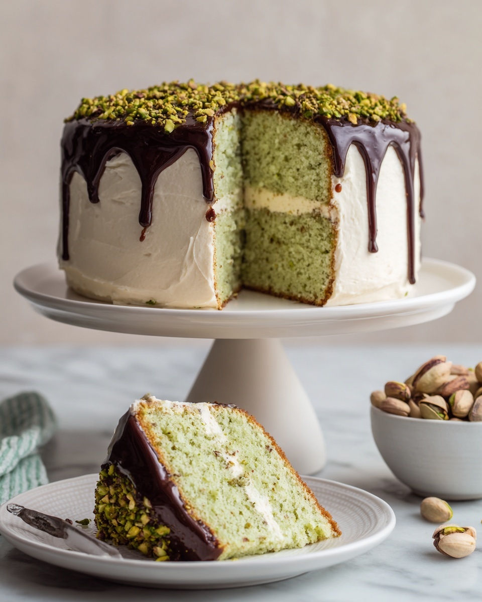 Pistachio Cream Cake Recipe - Recipe Image