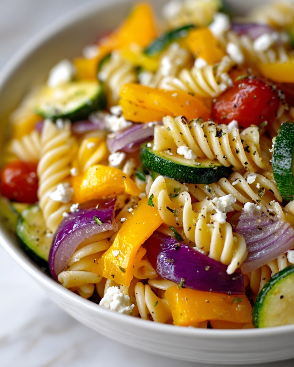 Feta & Roasted Veggie Pasta Recipe - Recipe Image