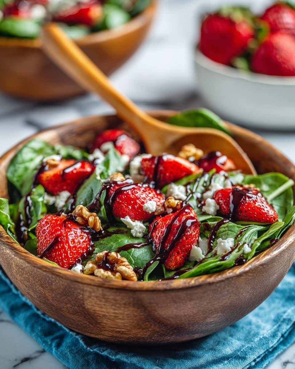 Spinach Strawberry Salad with Feta Cheese Recipe - Recipe Image