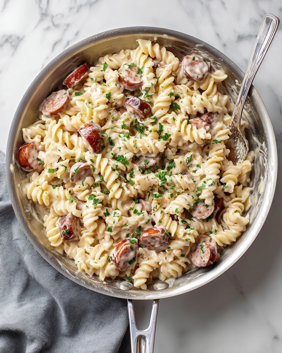 Creamy Smoked Sausage Pasta Recipe - Recipe Image