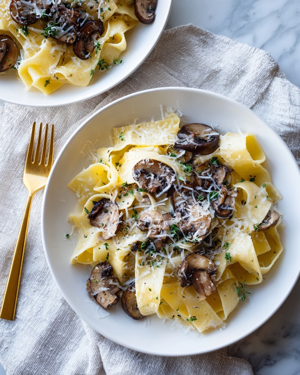 Sage Butter Pasta with Mushrooms Recipe - Recipe Image