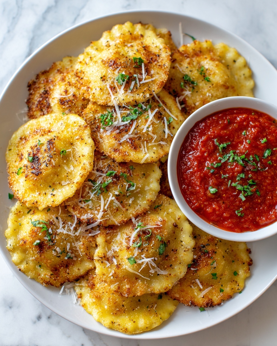 Air Fryer Ravioli with Parmesan and Italian Seasoning Recipe - Recipe Image