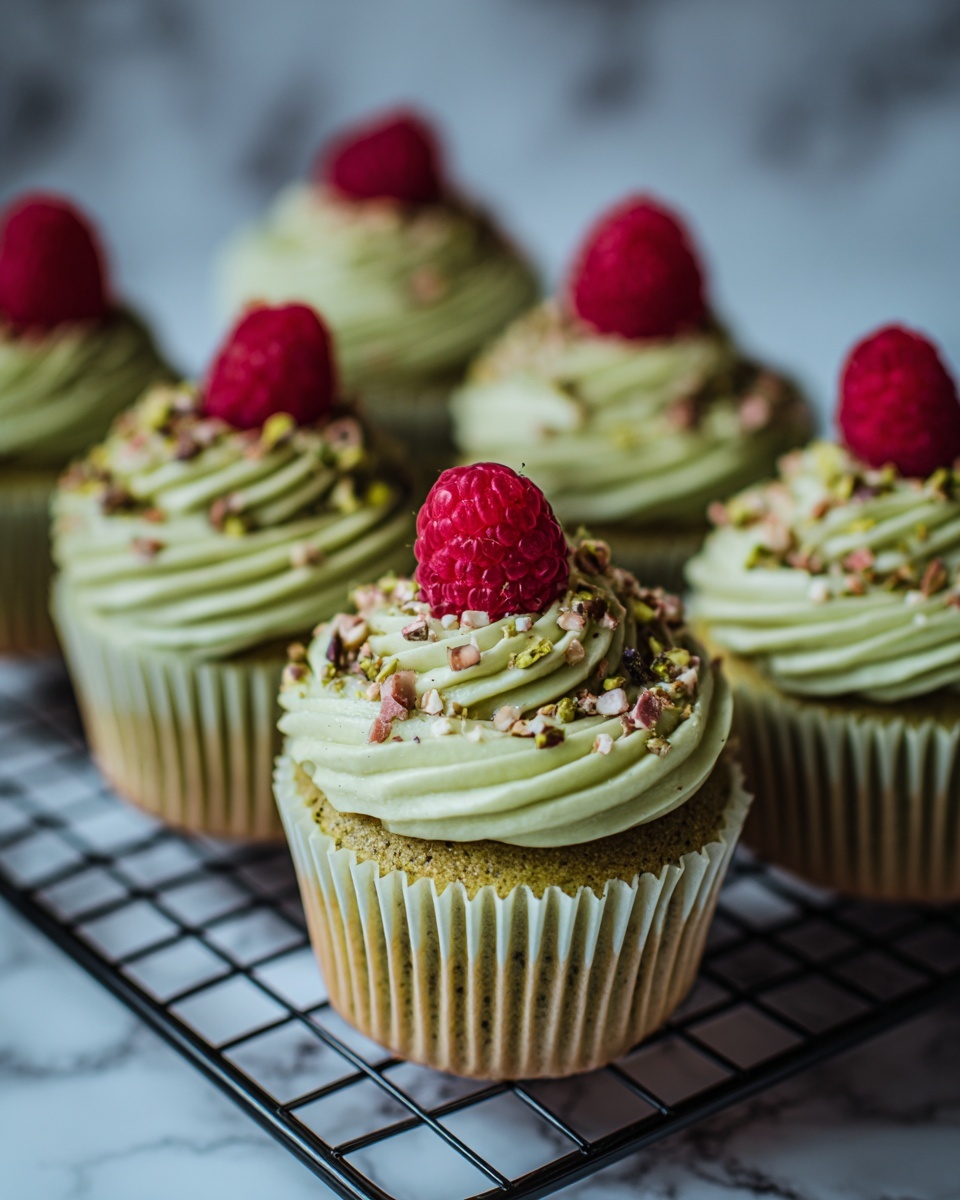 Luscious Pistachio Cupcakes with Vanilla Buttercream Frosting Recipe - Recipe Image