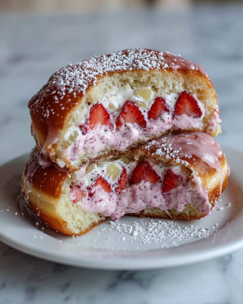 Strawberry and Cream Cheese Pineapple Bun Recipe - Recipe Image