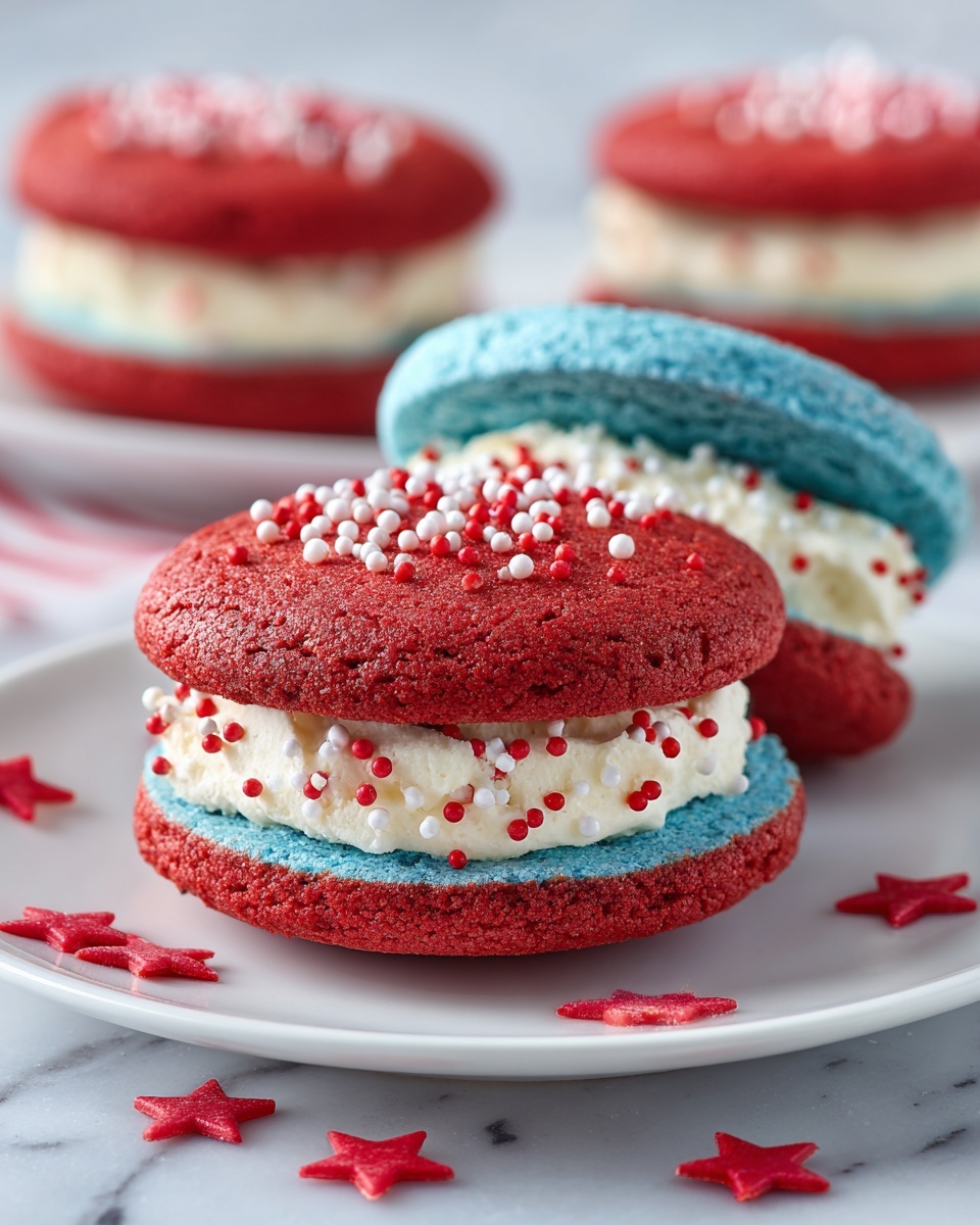 Red, White and Blue Whoopie Pies Recipe - Recipe Image