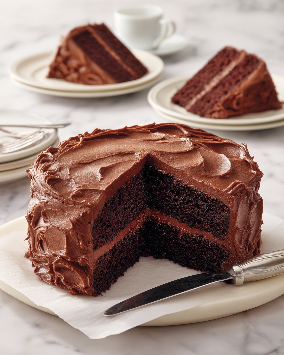 Cold Chocolate Fudge Cake Recipe - Recipe Image