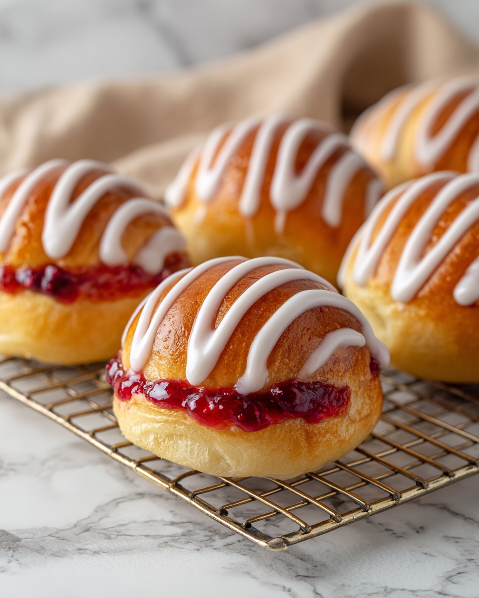 Strawberry and Cream Cinnamon Rolls with Strawberry Filling Recipe - Recipe Image