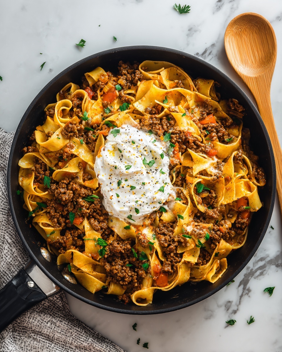 Beef Lombardi Casserole – A Cozy Cheesy Bake Recipe - Recipe Image