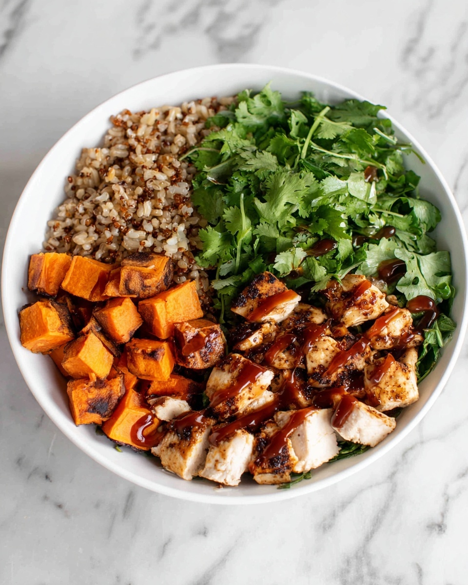 BBQ Chicken & Roasted Sweet Potato Bowls Recipe - Recipe Image