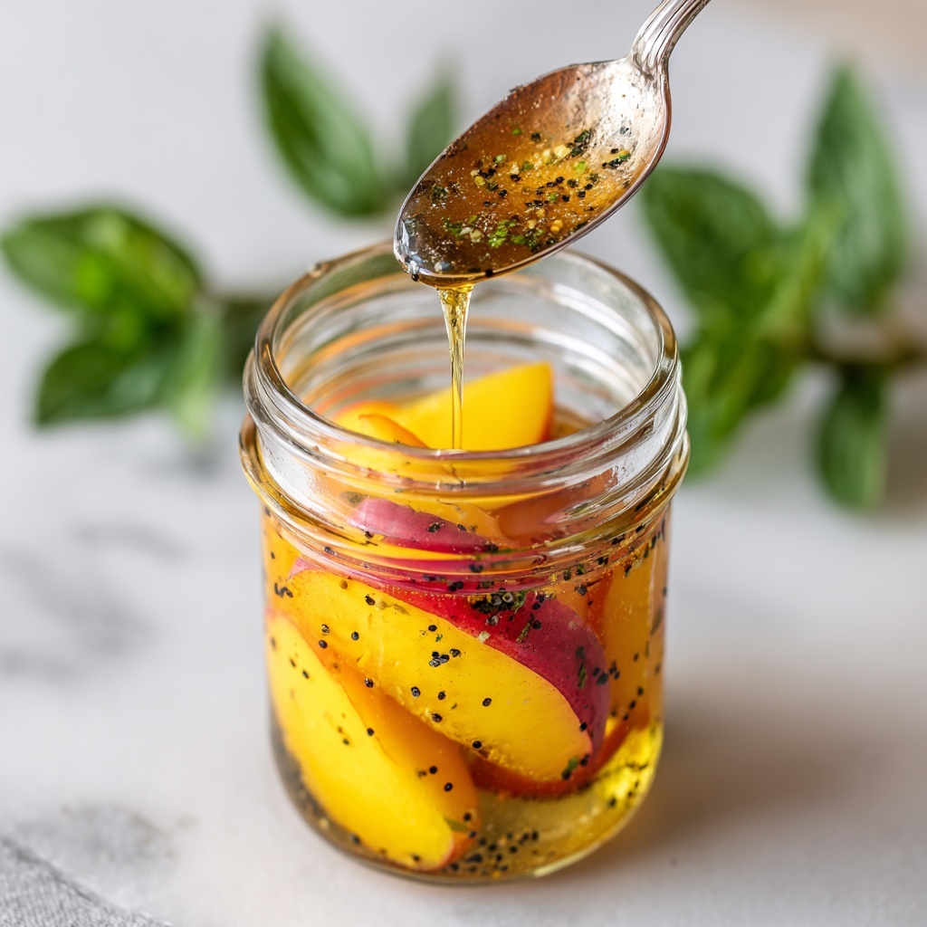 Peach Honey Dijon Balsamic Vinaigrette Recipe - Recipe Image